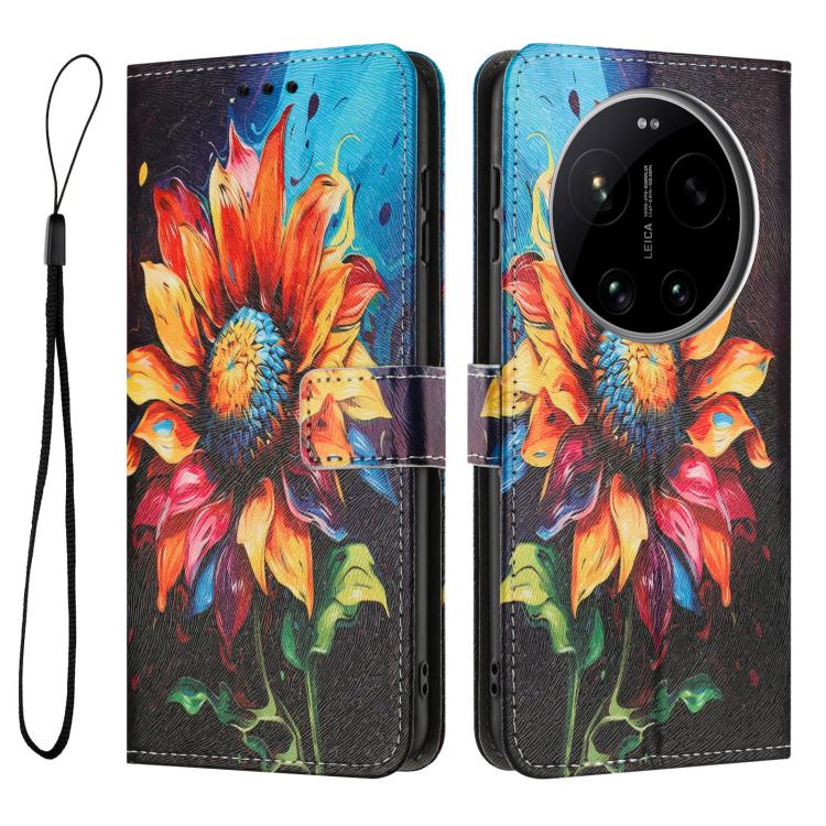For Xiaomi 17 Ultra Color Drawing Pattern Leather Phone Case