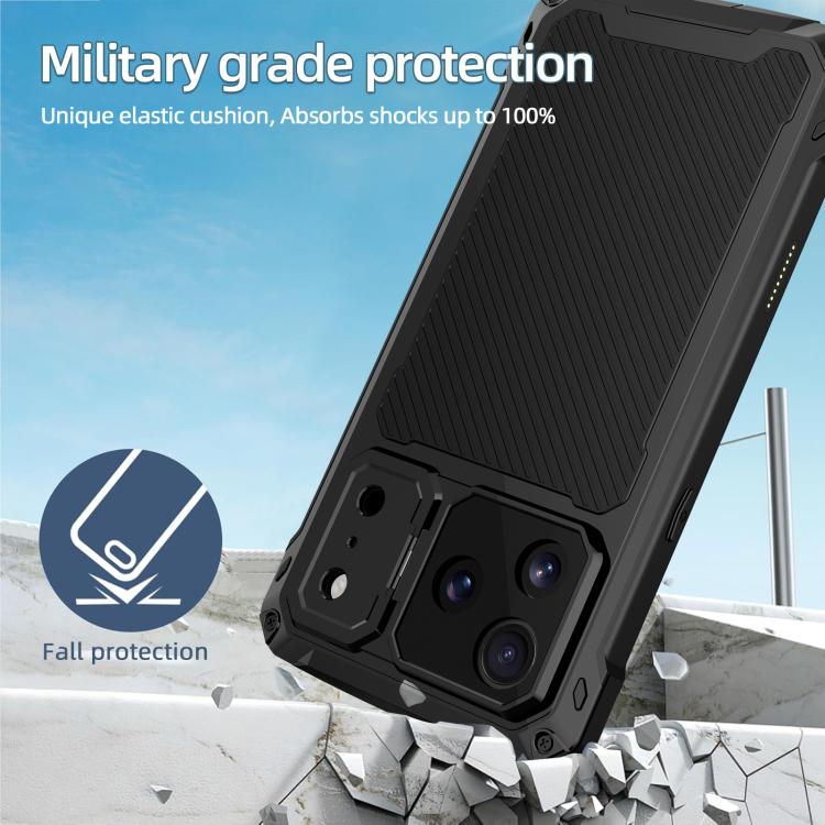 For iPhone 17 Pro Max Lens Holder Metal IP54 Life Waterproof Three-proof MagSafe Phone Case