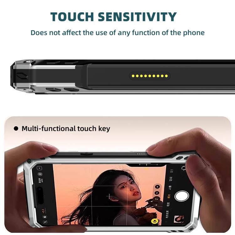 For iPhone 17 Pro Max Lens Holder Metal IP54 Life Waterproof Three-proof MagSafe Phone Case