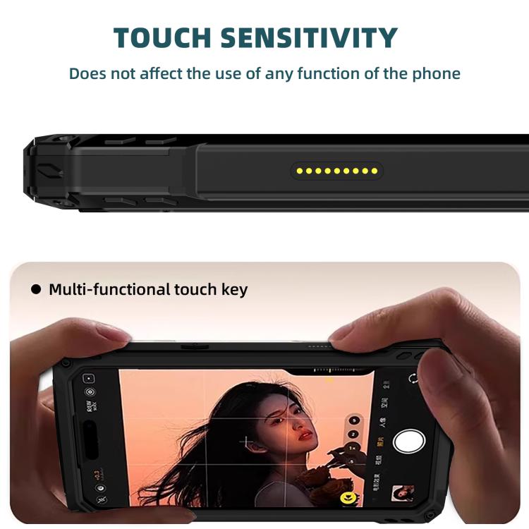 For iPhone 17 Pro Lens Holder Metal IP54 Life Waterproof Three-proof MagSafe Phone Case