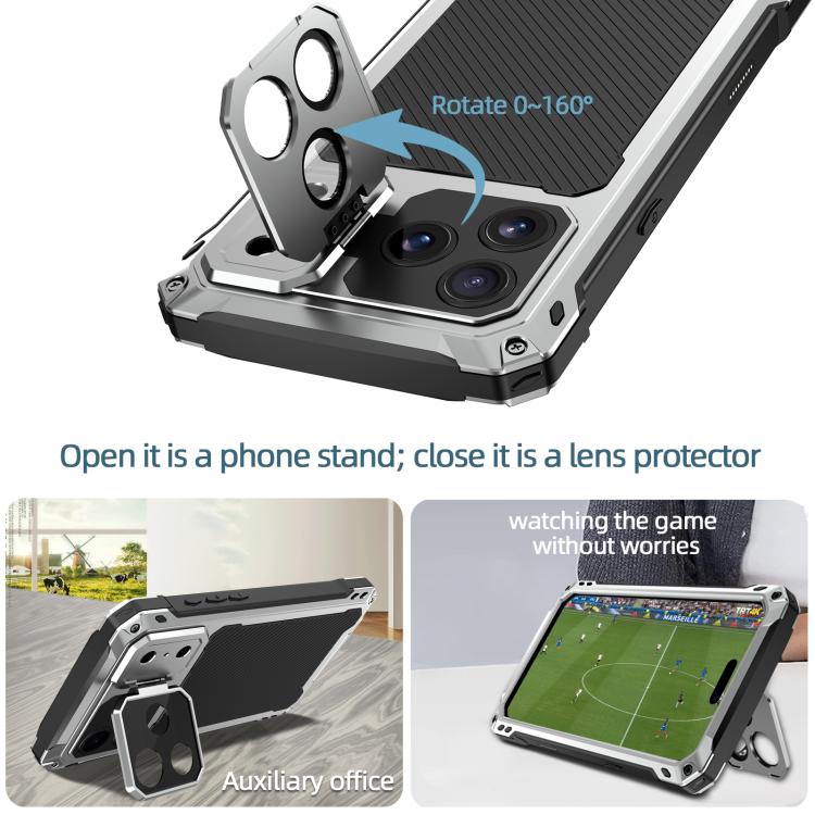 For iPhone 17 Pro Lens Holder Metal IP54 Life Waterproof Three-proof MagSafe Phone Case
