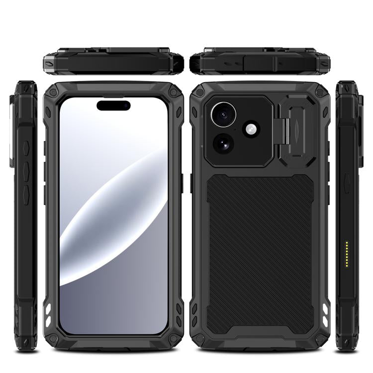 For iPhone 17 Lens Holder Metal IP54 Life Waterproof Three-proof MagSafe Phone Case