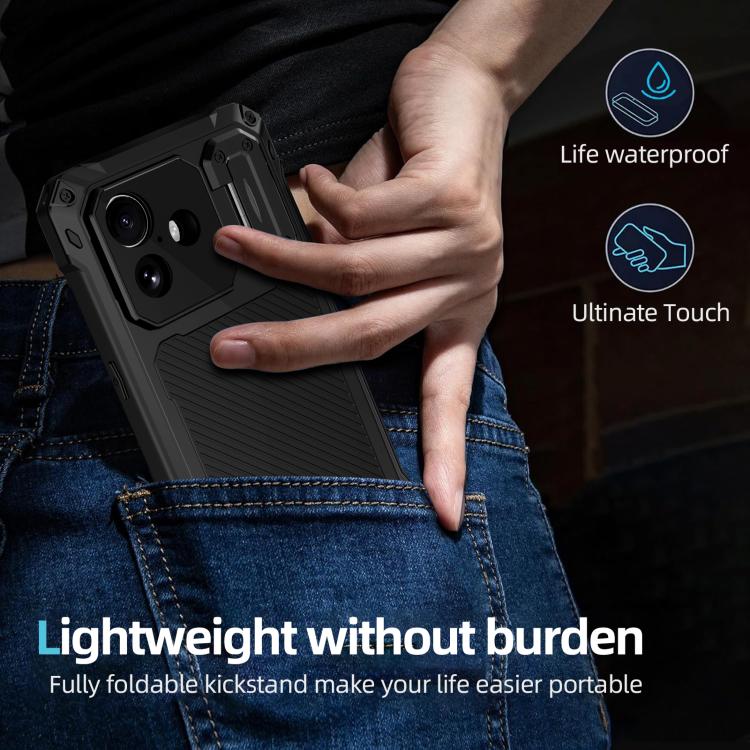 For iPhone 17 Lens Holder Metal IP54 Life Waterproof Three-proof MagSafe Phone Case