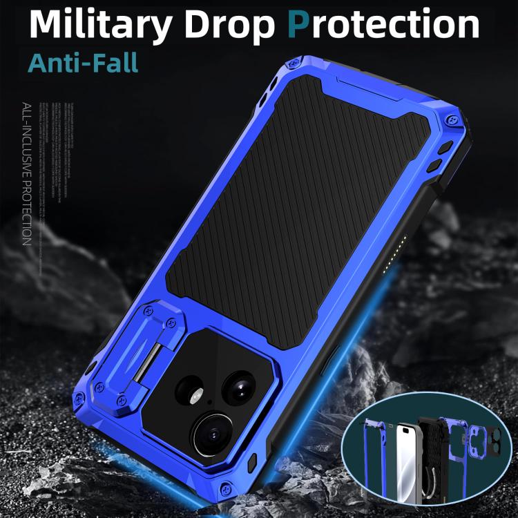 For iPhone 17 Lens Holder Metal IP54 Life Waterproof Three-proof MagSafe Phone Case
