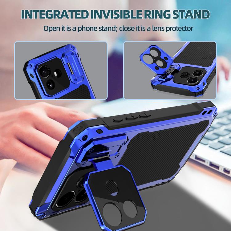 For iPhone 17 Lens Holder Metal IP54 Life Waterproof Three-proof MagSafe Phone Case