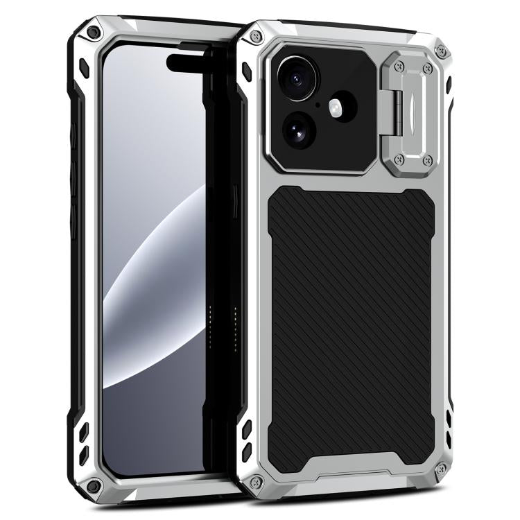 For iPhone 17 Lens Holder Metal IP54 Life Waterproof Three-proof MagSafe Phone Case
