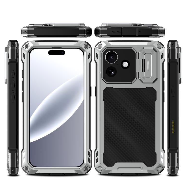 For iPhone 17 Lens Holder Metal IP54 Life Waterproof Three-proof MagSafe Phone Case