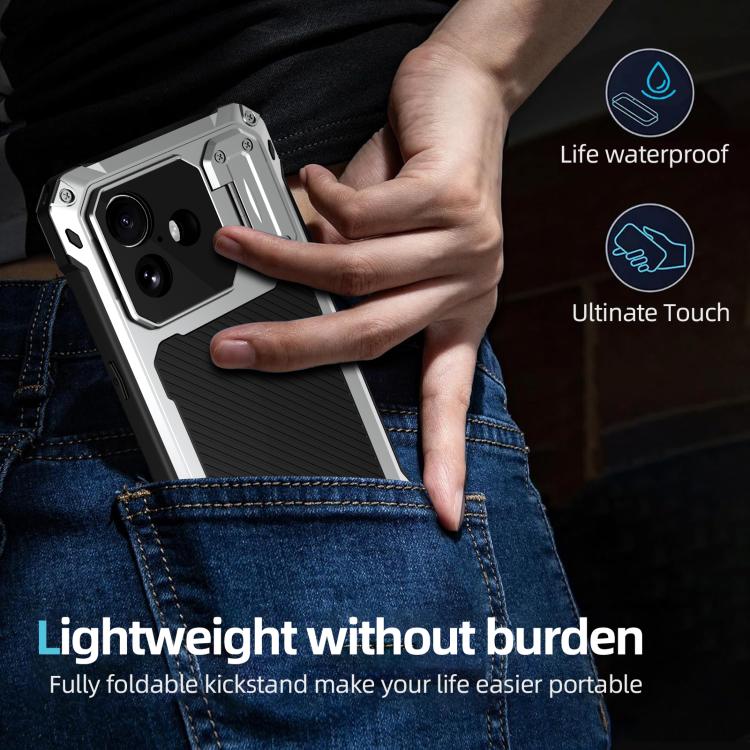 For iPhone 17 Lens Holder Metal IP54 Life Waterproof Three-proof MagSafe Phone Case
