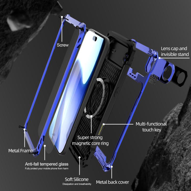 For iPhone Air Lens Holder Metal IP54 Life Waterproof Three-proof MagSafe Phone Case