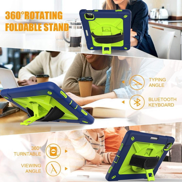 Contrast Color Robot Shockproof Silicone + PC Protective Case with Holder For iPad Air 2022 / 2020 10.9