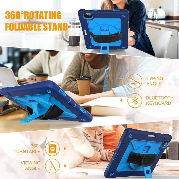 Contrast Color Robot Shockproof Silicone + PC Protective Case with Holder For iPad Air 2022 / 2020 10.9