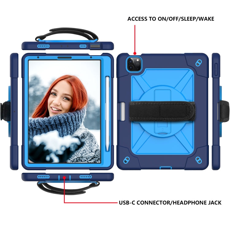 Contrast Color Robot Shockproof Silicone + PC Protective Case with Holder For iPad Air 2022 / 2020 10.9