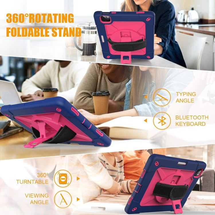 Contrast Color Robot Shockproof Silicone + PC Protective Case with Holder For iPad Air 2022 / 2020 10.9