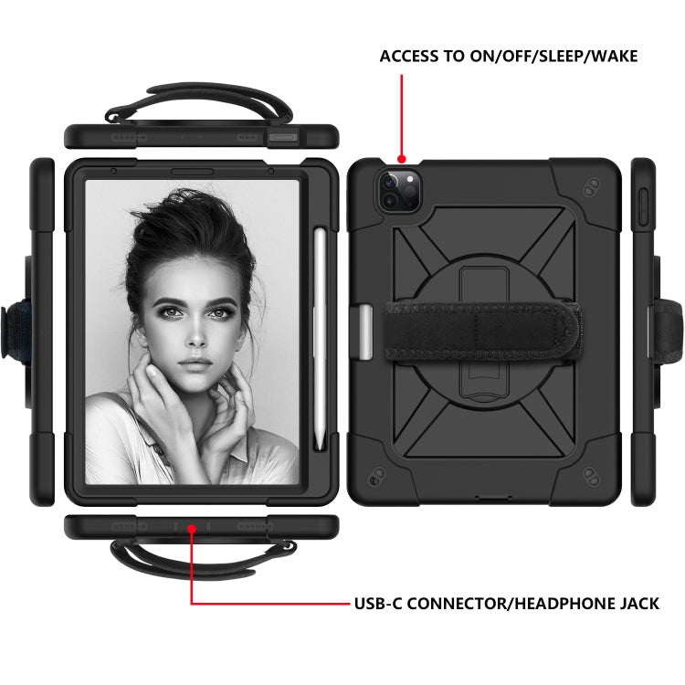 Contrast Color Robot Shockproof Silicone + PC Protective Case with Holder For iPad Air 2022 / 2020 10.9
