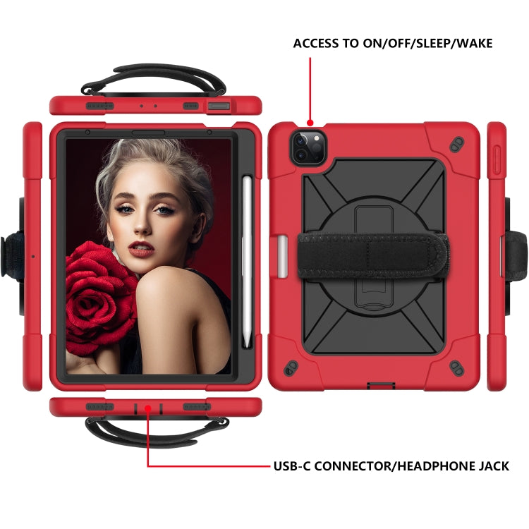 Contrast Color Robot Shockproof Silicone + PC Protective Case with Holder For iPad Air 2022 / 2020 10.9