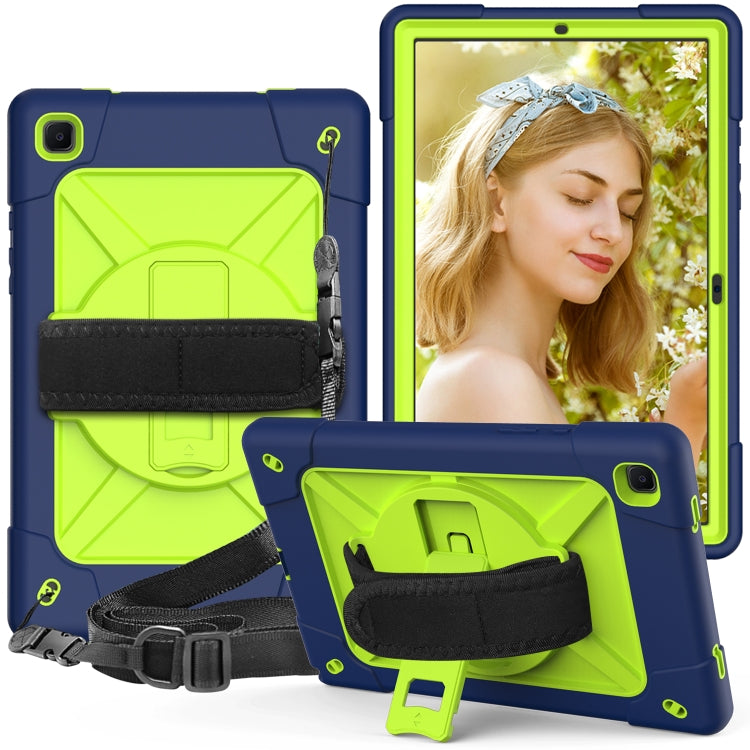 For Samsung Galaxy Tab A7 10.4 (2020) T500/T505 Contrast Color Robot Shockproof Silicone + PC Protective Case with Holder