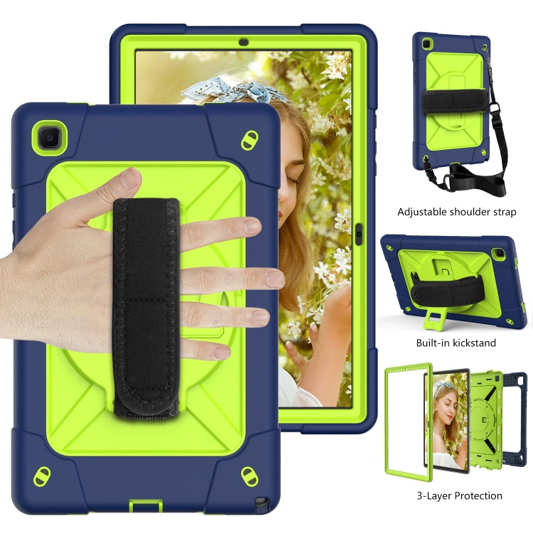 For Samsung Galaxy Tab A7 10.4 (2020) T500/T505 Contrast Color Robot Shockproof Silicone + PC Protective Case with Holder