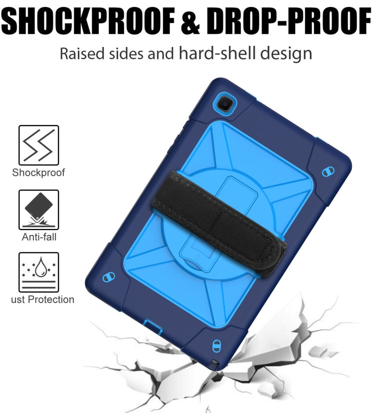 For Samsung Galaxy Tab A7 10.4 (2020) T500/T505 Contrast Color Robot Shockproof Silicone + PC Protective Case with Holder
