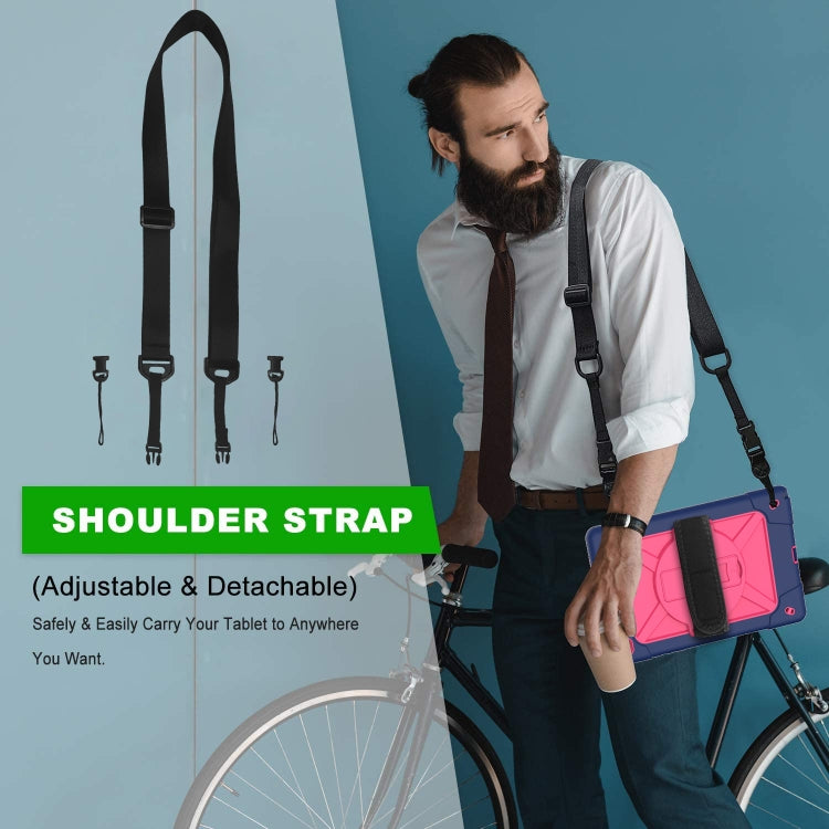 For Samsung Galaxy Tab A7 10.4 (2020) T500/T505 Contrast Color Robot Shockproof Silicone + PC Protective Case with Holder