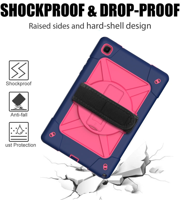For Samsung Galaxy Tab A7 10.4 (2020) T500/T505 Contrast Color Robot Shockproof Silicone + PC Protective Case with Holder