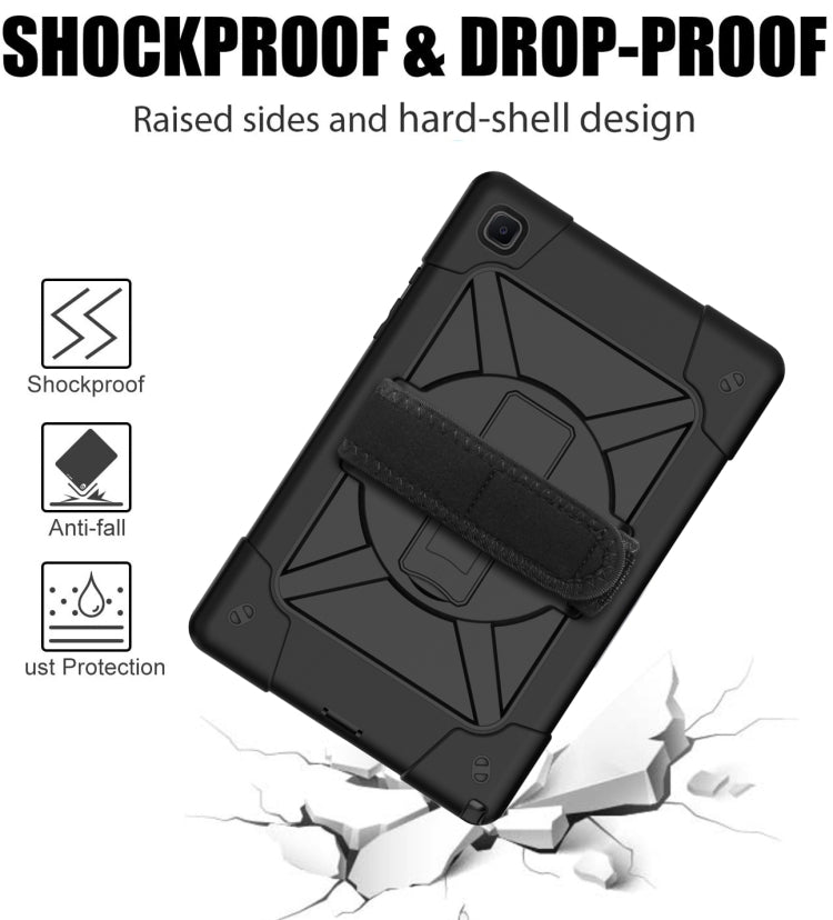 For Samsung Galaxy Tab A7 10.4 (2020) T500/T505 Contrast Color Robot Shockproof Silicone + PC Protective Case with Holder