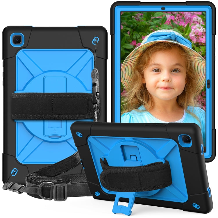For Samsung Galaxy Tab A7 10.4 (2020) T500/T505 Contrast Color Robot Shockproof Silicone + PC Protective Case with Holder