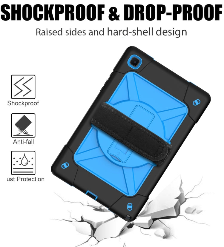 For Samsung Galaxy Tab A7 10.4 (2020) T500/T505 Contrast Color Robot Shockproof Silicone + PC Protective Case with Holder