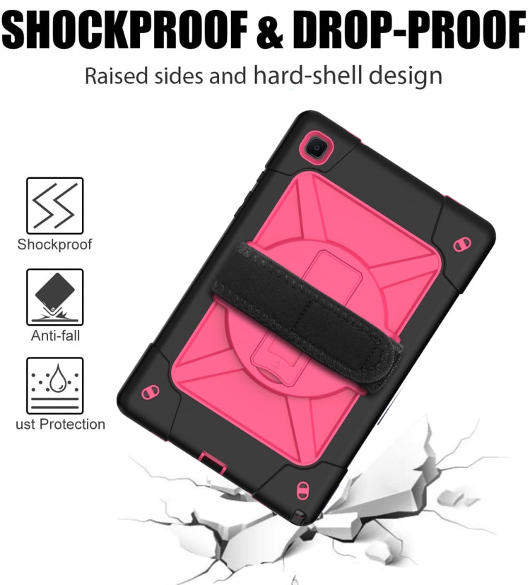 For Samsung Galaxy Tab A7 10.4 (2020) T500/T505 Contrast Color Robot Shockproof Silicone + PC Protective Case with Holder