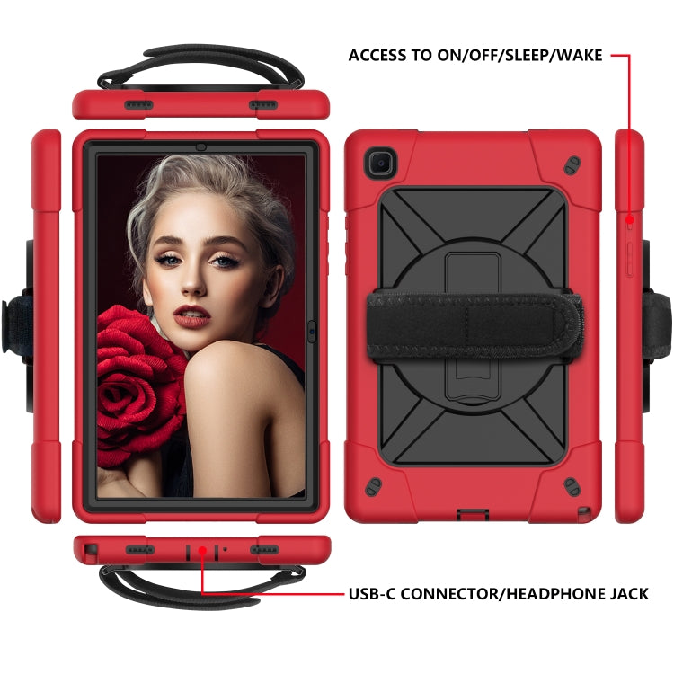 For Samsung Galaxy Tab A7 10.4 (2020) T500/T505 Contrast Color Robot Shockproof Silicone + PC Protective Case with Holder