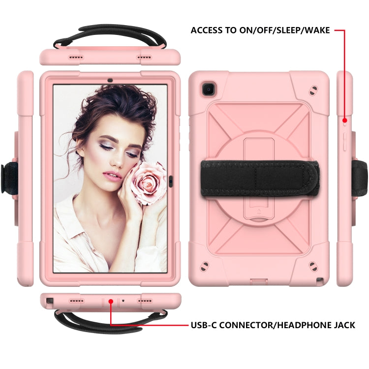 For Samsung Galaxy Tab A7 10.4 (2020) T500/T505 Contrast Color Robot Shockproof Silicone + PC Protective Case with Holder