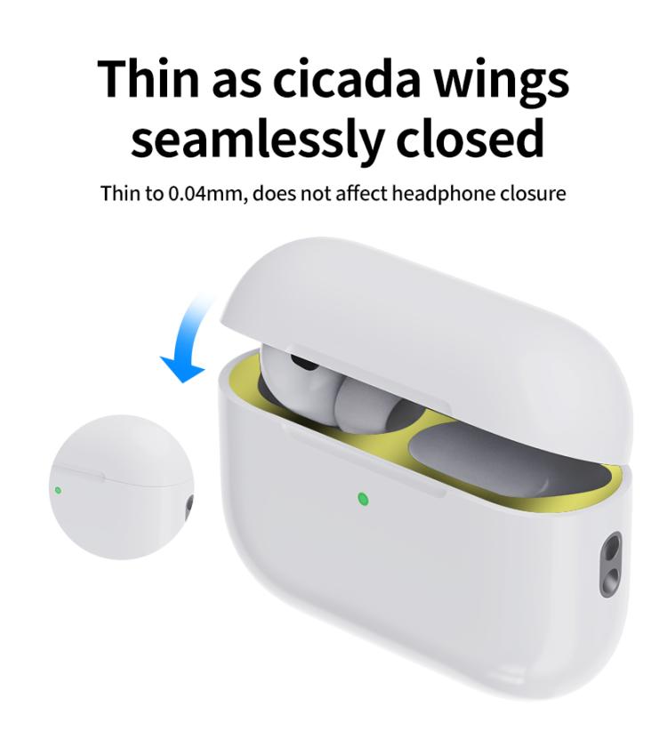 For Apple AirPods Pro 3 Wireless Earphone Protective Case Metal Sticker