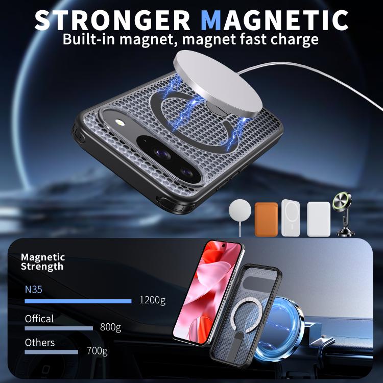 For Google Pixel 10 / 10 Pro Honeycomb Cooling MagSafe Holder Phone Case
