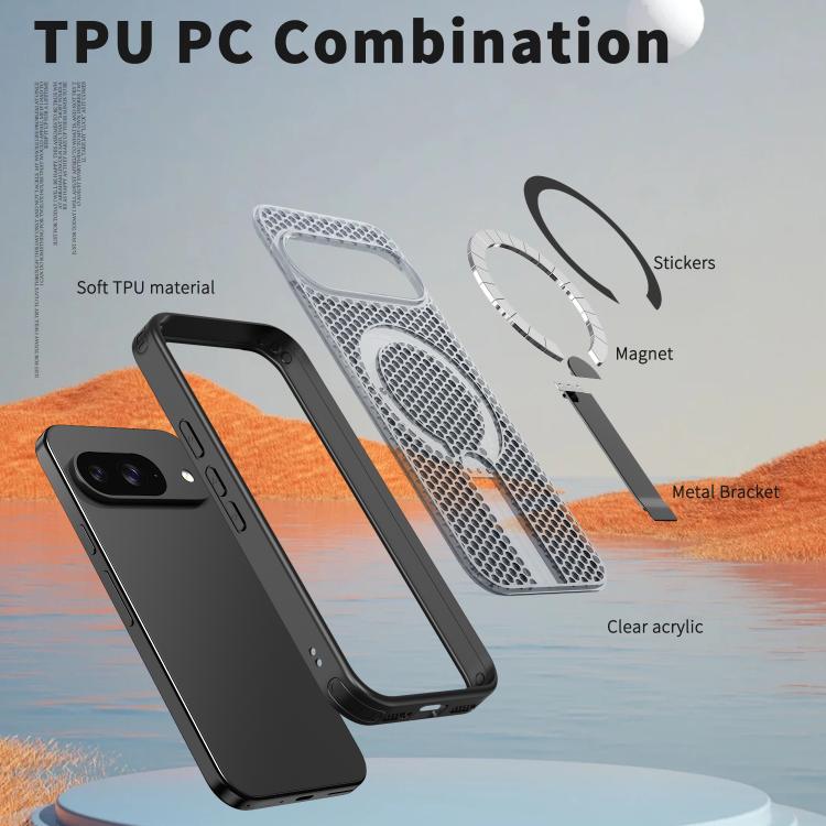 For Google Pixel 10 / 10 Pro Honeycomb Cooling MagSafe Holder Phone Case