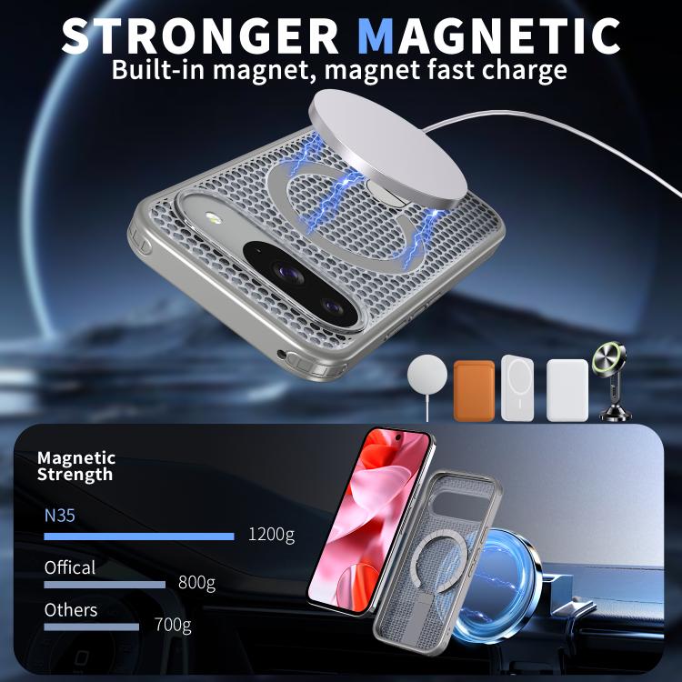 For Google Pixel 10 / 10 Pro Honeycomb Cooling MagSafe Holder Phone Case
