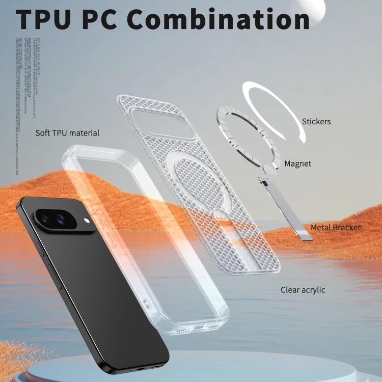 For Google Pixel 10 / 10 Pro Honeycomb Cooling MagSafe Holder Phone Case
