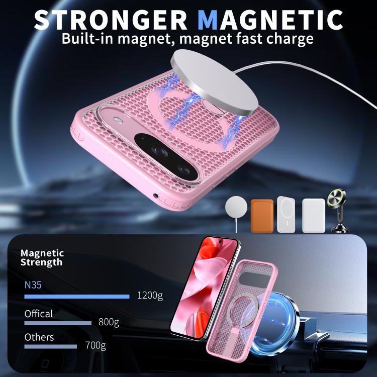 For Google Pixel 10 / 10 Pro Honeycomb Cooling MagSafe Holder Phone Case