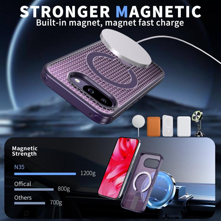 For Google Pixel 10a Honeycomb Cooling MagSafe Holder Phone Case