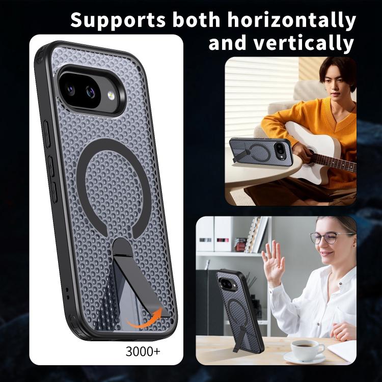 For Google Pixel 9a Honeycomb Cooling MagSafe Holder Phone Case