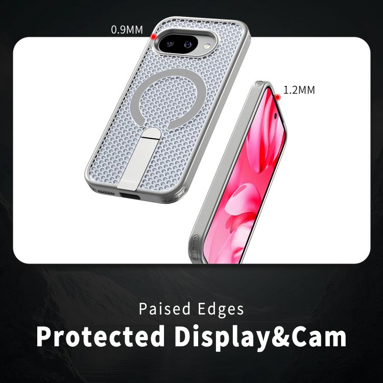 For Google Pixel 9a Honeycomb Cooling MagSafe Holder Phone Case