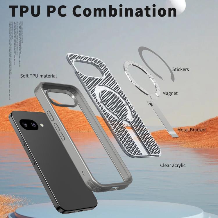 For Google Pixel 9a Honeycomb Cooling MagSafe Holder Phone Case