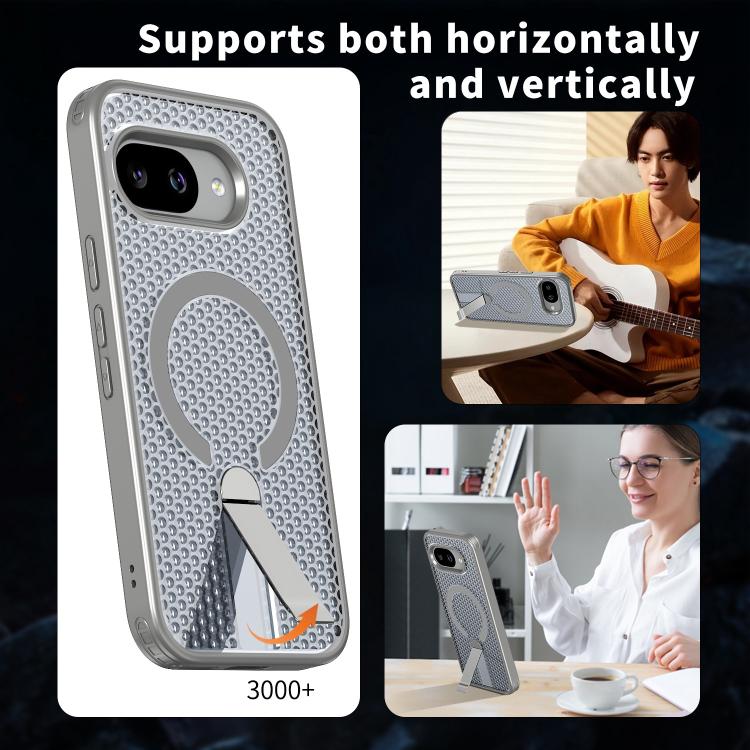 For Google Pixel 9a Honeycomb Cooling MagSafe Holder Phone Case