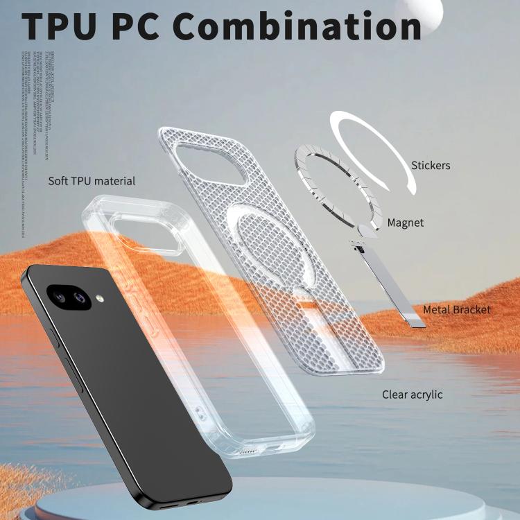For Google Pixel 9a Honeycomb Cooling MagSafe Holder Phone Case