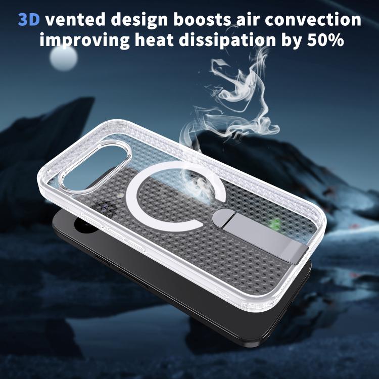 For Google Pixel 9a Honeycomb Cooling MagSafe Holder Phone Case