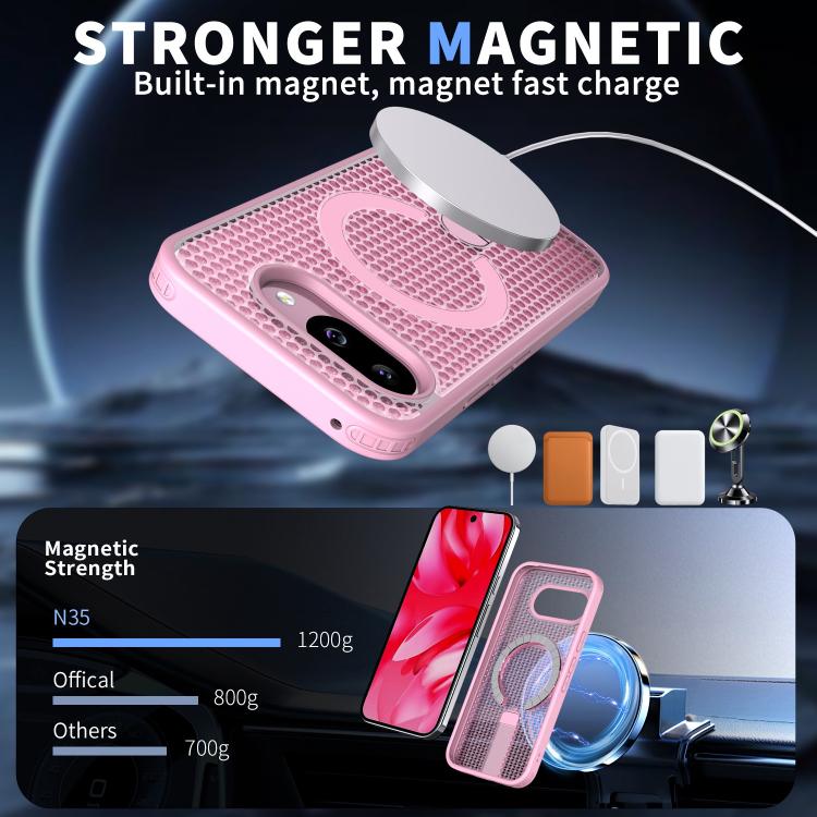 For Google Pixel 9a Honeycomb Cooling MagSafe Holder Phone Case