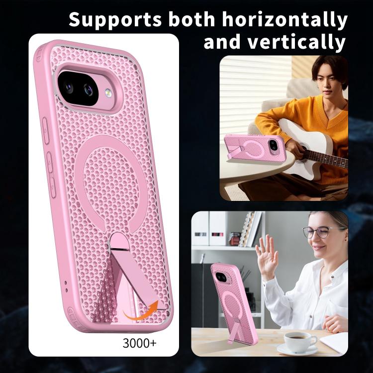 For Google Pixel 9a Honeycomb Cooling MagSafe Holder Phone Case