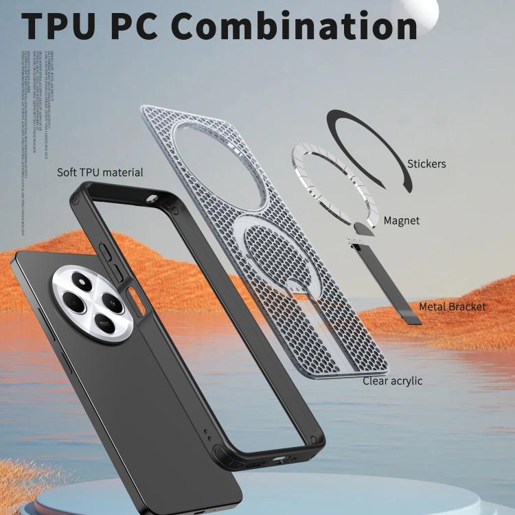 For Redmi 14R 5G / Poco C75 Honeycomb Cooling MagSafe Holder Phone Case