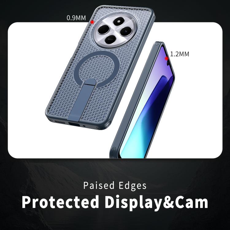 For Redmi 14R 5G / Poco C75 Honeycomb Cooling MagSafe Holder Phone Case