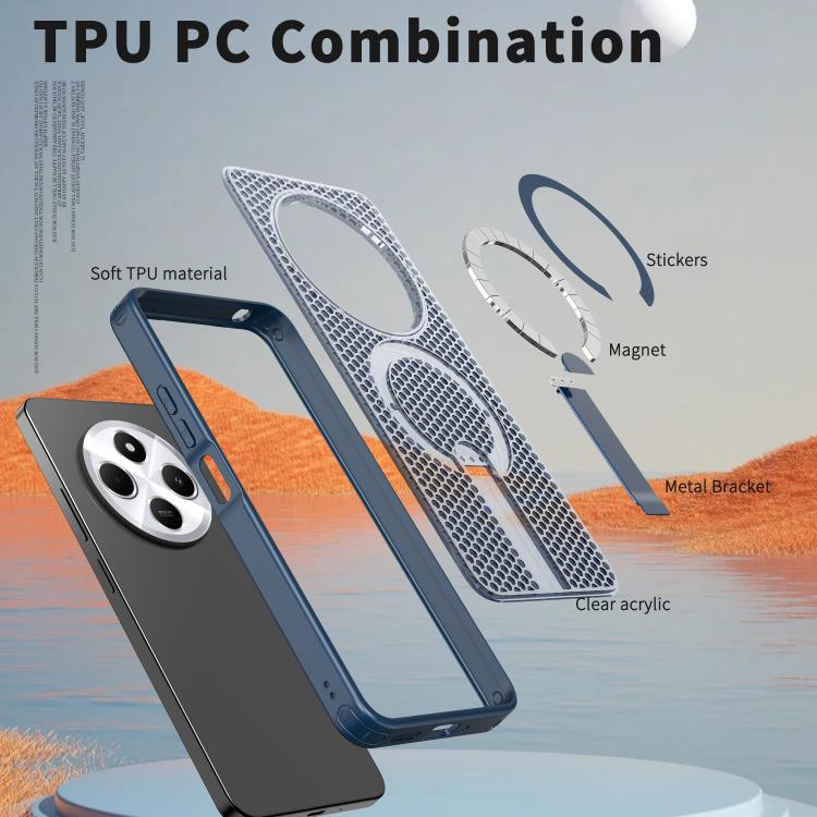 For Redmi 14R 5G / Poco C75 Honeycomb Cooling MagSafe Holder Phone Case
