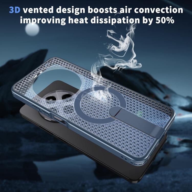 For Redmi 14R 5G / Poco C75 Honeycomb Cooling MagSafe Holder Phone Case