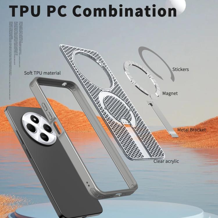 For Redmi 14R 5G / Poco C75 Honeycomb Cooling MagSafe Holder Phone Case
